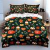 Christmas Pattern with Sweets Bedding Duvet Cover Set Duvet Cover Pillowcases  (1*Duvet Cover 2*Pillowcases, without duvet insert)