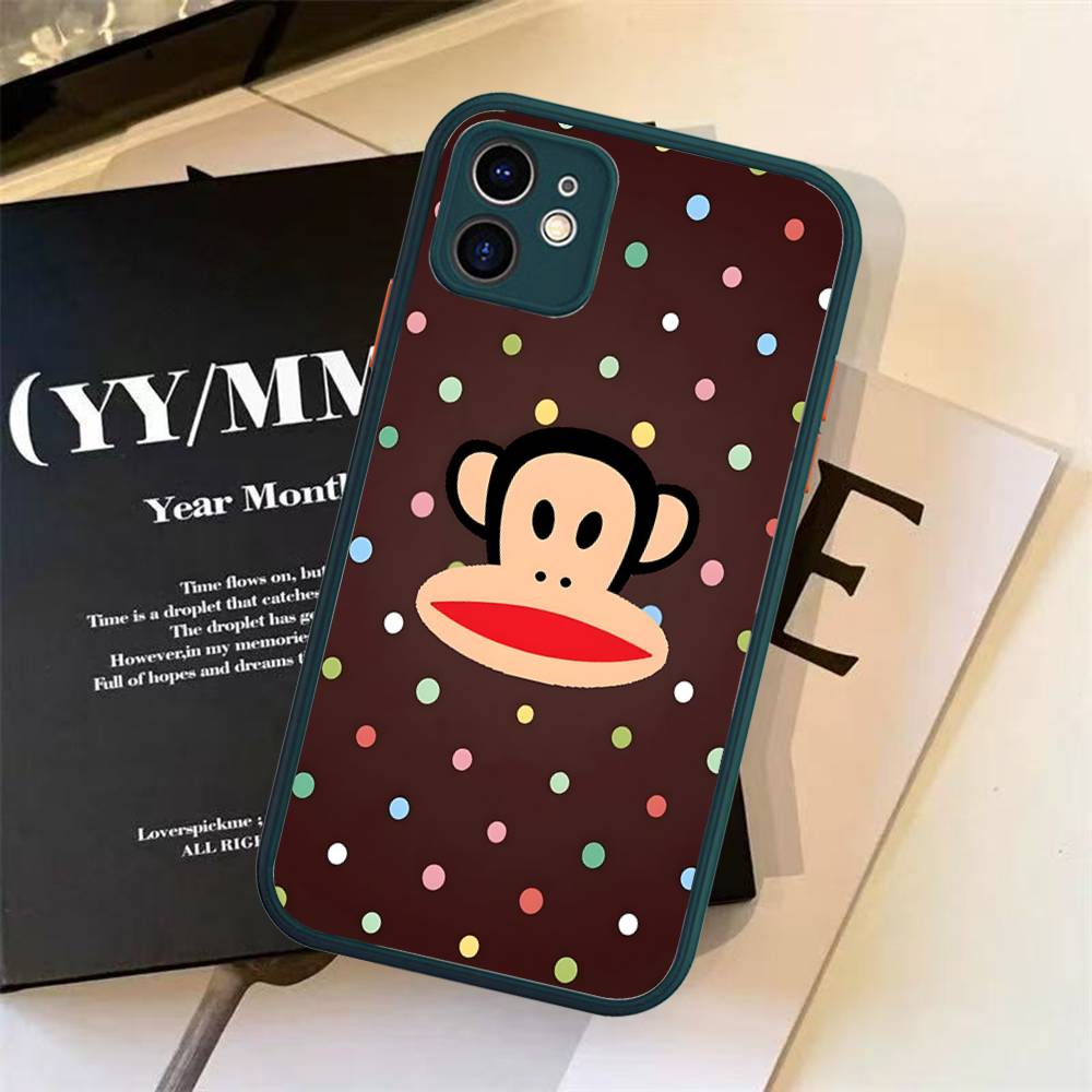 Fashion Logo P-Paul F-Frank For IPhone 11 12 13 14 15 16 Pro Max Plus Matte Translucent Phone Cover