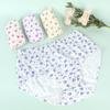 Cotton Floral Fat Enhanced Underwear for Women with High Waist Loose Fit Printed Women's Underwear Panties