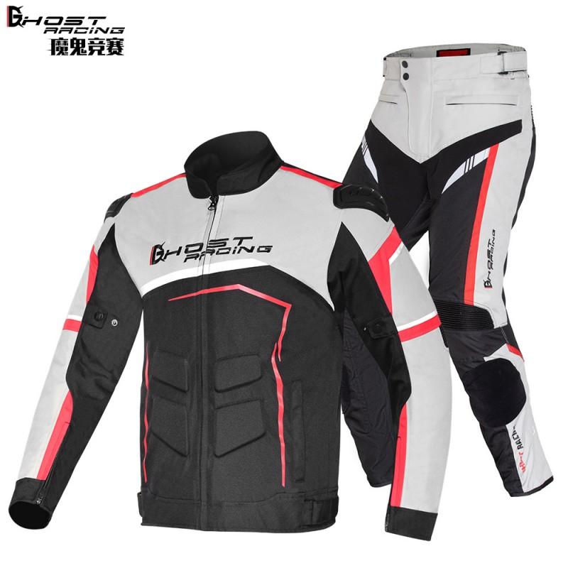 Mens Winter Cycling Suit Windproof Waterproof Motorcycle Riding Jacket Protective Gear Set