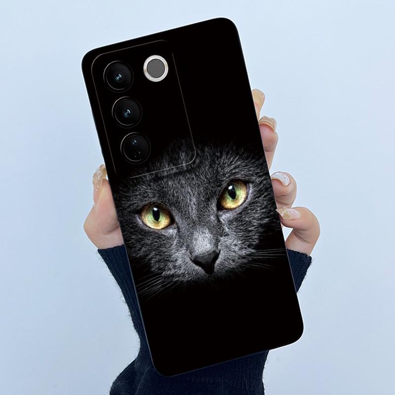 Для телефона VIVO V27 V29 5G Чехол V25E LATAM V27E V29E Крышка Модный Простой Цветок Мягкий Жидкий Силикон Защитный Чехол Fundas