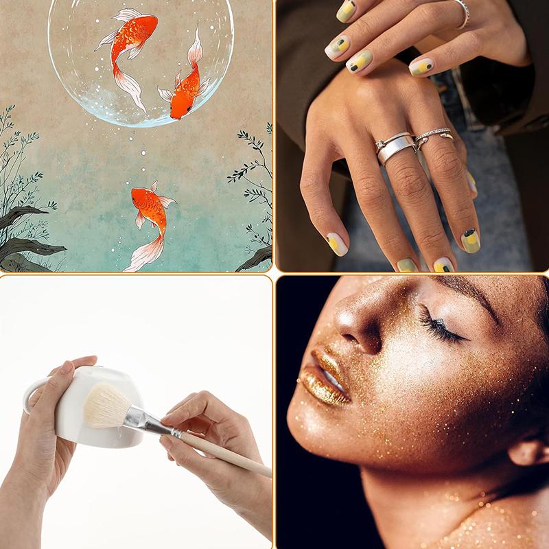 10 шт. кистей для акриловой живописи, кисти из козьей шерсти для масляной живописи, акриловая кисть для смешивания с деревянной ручкой для акварели, лица, боди-арта, керамики