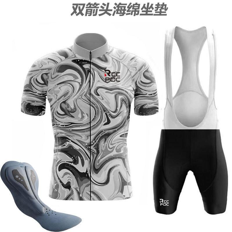 Breathable Cycling Jersey Bib Shorts Set Road Bike Mountain Outdoor Riding