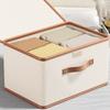 Dustproof Storage Box with Lid Double Thickness Moisture-proof Storage Box Large Capacity Foldable Clothes Storage Box