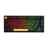 Princeton ULTRA PLUS Gaming Mechanical English Comfortable Wired and Wireless RGB Hot Silver Gasket-Mounted Keyboard, Layout, Black, Keystrokes, 75%