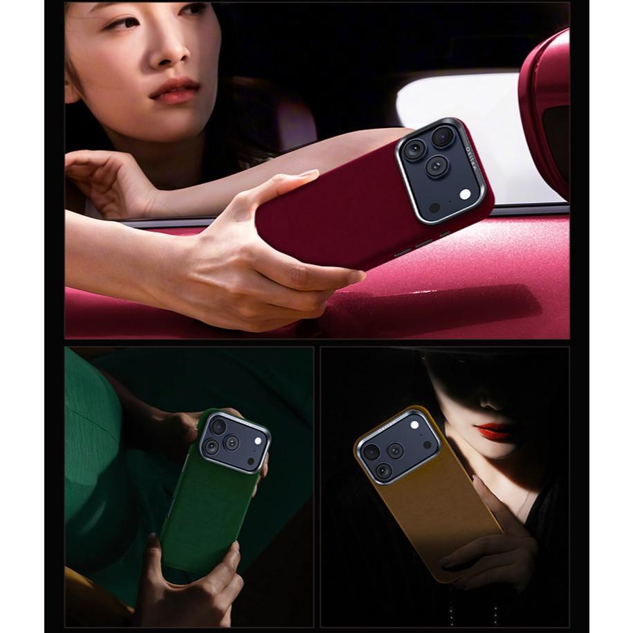 Italy Suede Magnetic Phone Case for iPhone 17 Air 13 14 15 16 Pro Max Luxury Metal Button All-inclusive Wireless Charging Cover