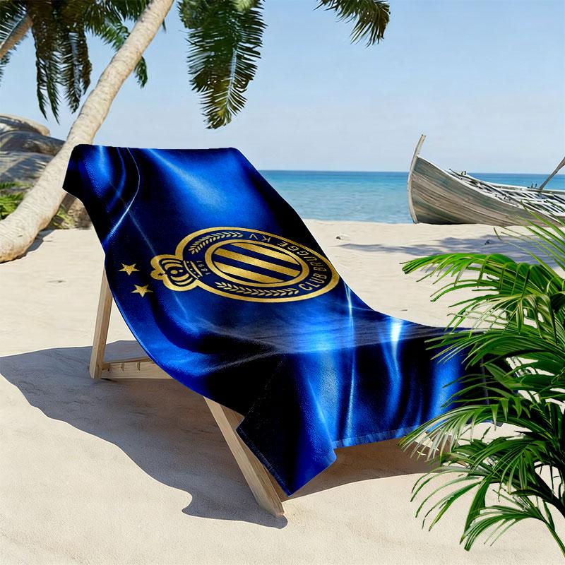 Пляжное полотенце с принтом Club Brugge K.V, Большое, Мягкое, Быстросохнущее, для Пляжа, Кемпинга, Плавания