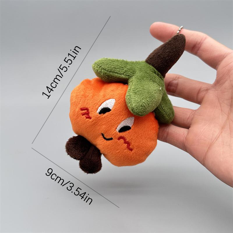 2023 14Cm Kawaii Soft Mandarin Orange Keychain Plush Pendant Keychain Diy Trinket Kids Stuffed Toys Bag Car Accessories