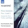 CD BOHUSLAV MARTINU; MARTINŮ QUARTET - Piano Quintets 1 & 2  8557861 Naxos 2007 Canada Classical Used