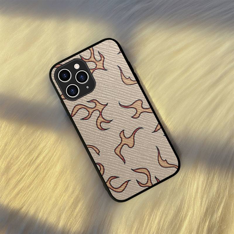 Художественный чехол для телефона «Пламя», жесткий кожаный чехол для iPhone 11 12 13 Mini Pro Max 8 7 Plus SE 2020 X XR XS Coque