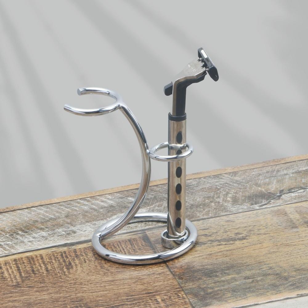 Подставка для металлической бритвы с усами Держатель Подставка для бритвы Мужская подставка для кисти для бороды Идеальный подарок для отца