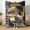 Mbappe Personalized Text Blanket Lightweight Personalized Blanket Warmthful Decor Great for Couch Livingroom Bedding Living Room