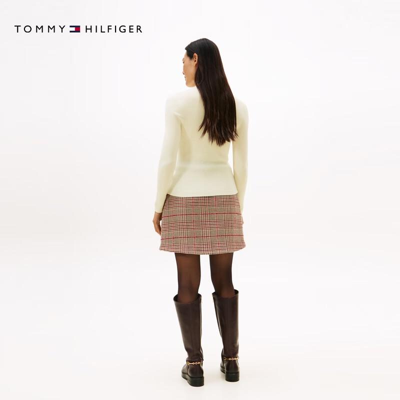 Tommy Hilfiger Женский вязаный свитер из мериносовой шерсти с полувысоким воротником
