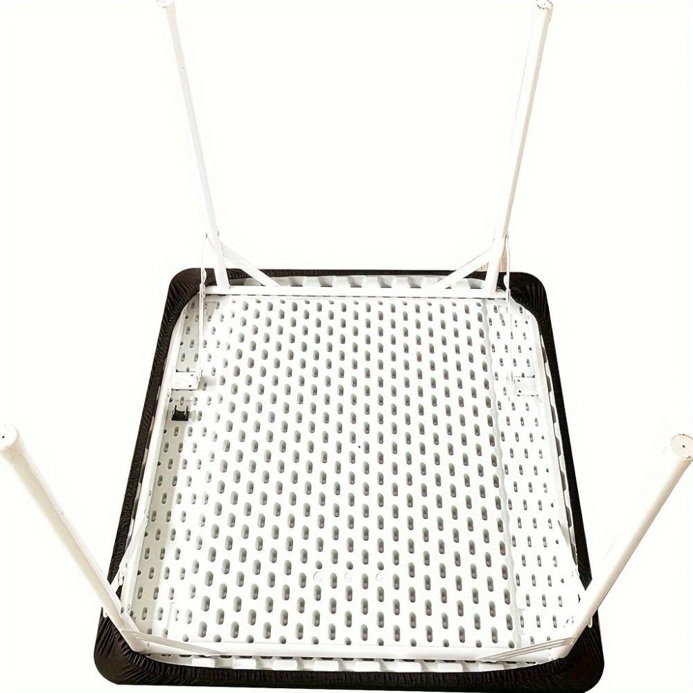 Elastic Square Table Cover 86X86CM Table Protector Durable Stain-Resistant Tablecloth Banquet