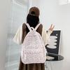 Nylon Floral School Bag Aesthetic Shoulder Bag Large Capacity Students Backpack  Travel