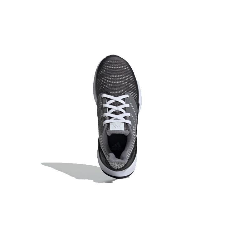 adidas Кроссовки для бега Rapidarun с амортизацией, низкие, для детей, темно-серые, детские G27309