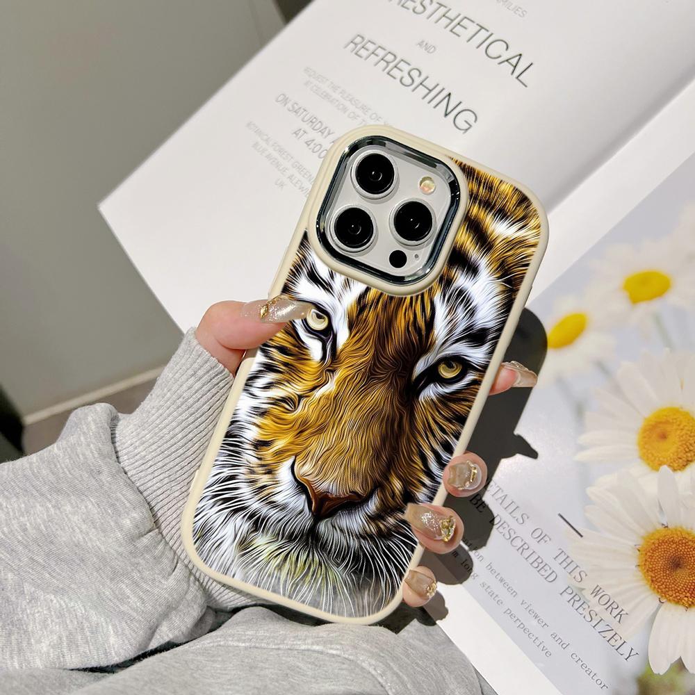 Чехлы для телефонов Ae99 Tigers Lion Love Design Art для Samsung A13 A32 A53 A54 S24 FE S23 Ultra Infinix Hot 40 Huawei P30 с металлической защитной задней крышкой для камеры