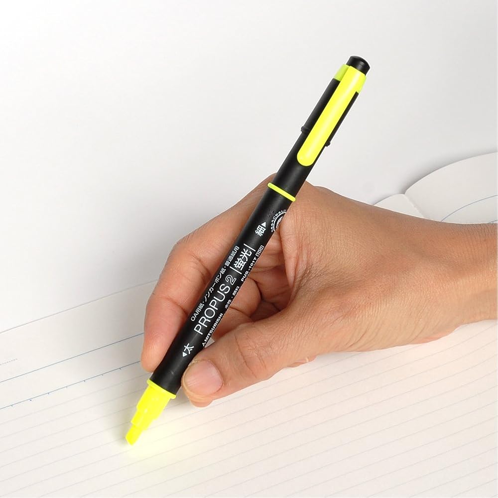 Маркер-хайлайтер Mitsubishi Pencil Propus 2 Толстый и Тонкий, 5 Цветов PUS101TN5C