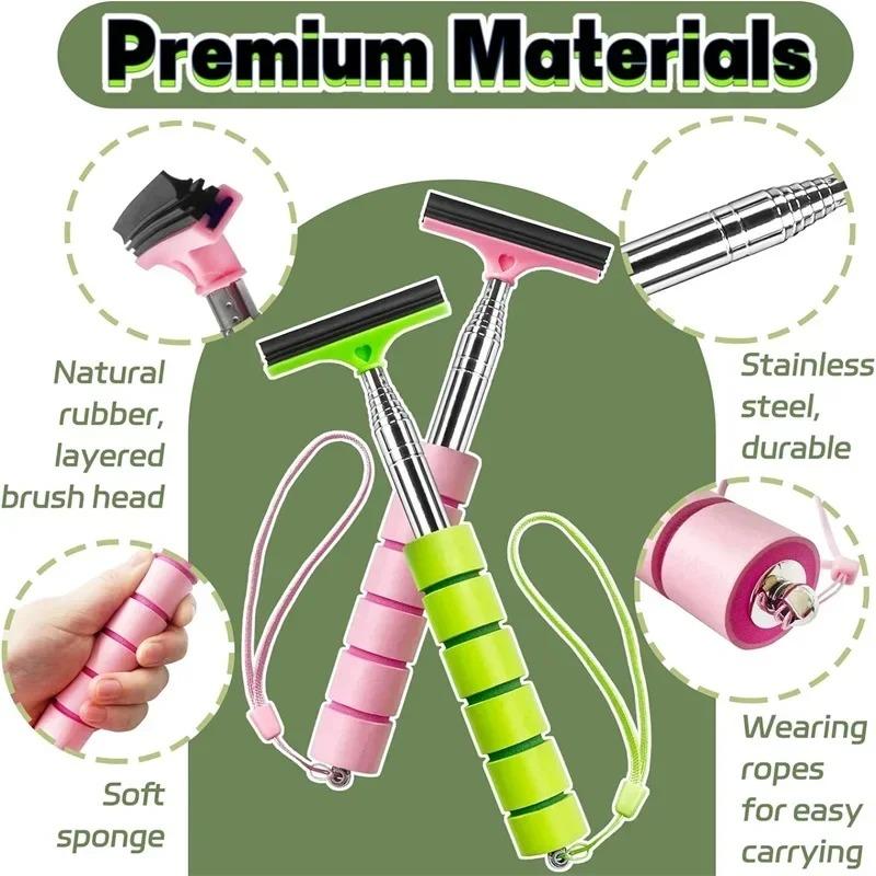 Автомобильный стеклоочиститель для зеркала заднего вида, портативный телескопический автомобильный скребок для очистки стекол, длинная ручка, очиститель тумана для стекла, инструмент для удаления воды, инструмент для чистки автомобиля