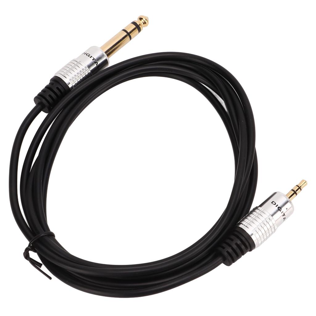 6.35mm To 3.5mm Cable Professional Stereo Microphone Adapter Cable for Speakers DVD Player Microphone 5.9ft