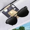 Magnetic Sunglasses Clip for Car Visor Faux Leather Glasses Holder Clip Car Interior Sunglass Holder
