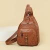 Винтажная женская сумка через плечо для среднего возраста, большая вместимость, нагрудная сумка
