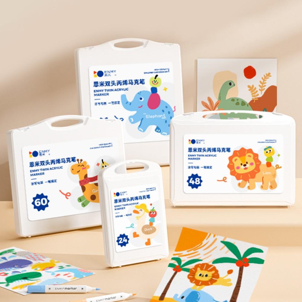 Fineliner Drawing Dual Tip Brush Acrylic Paint Marker Child Painting Graffiti Pens  DIY Crafts