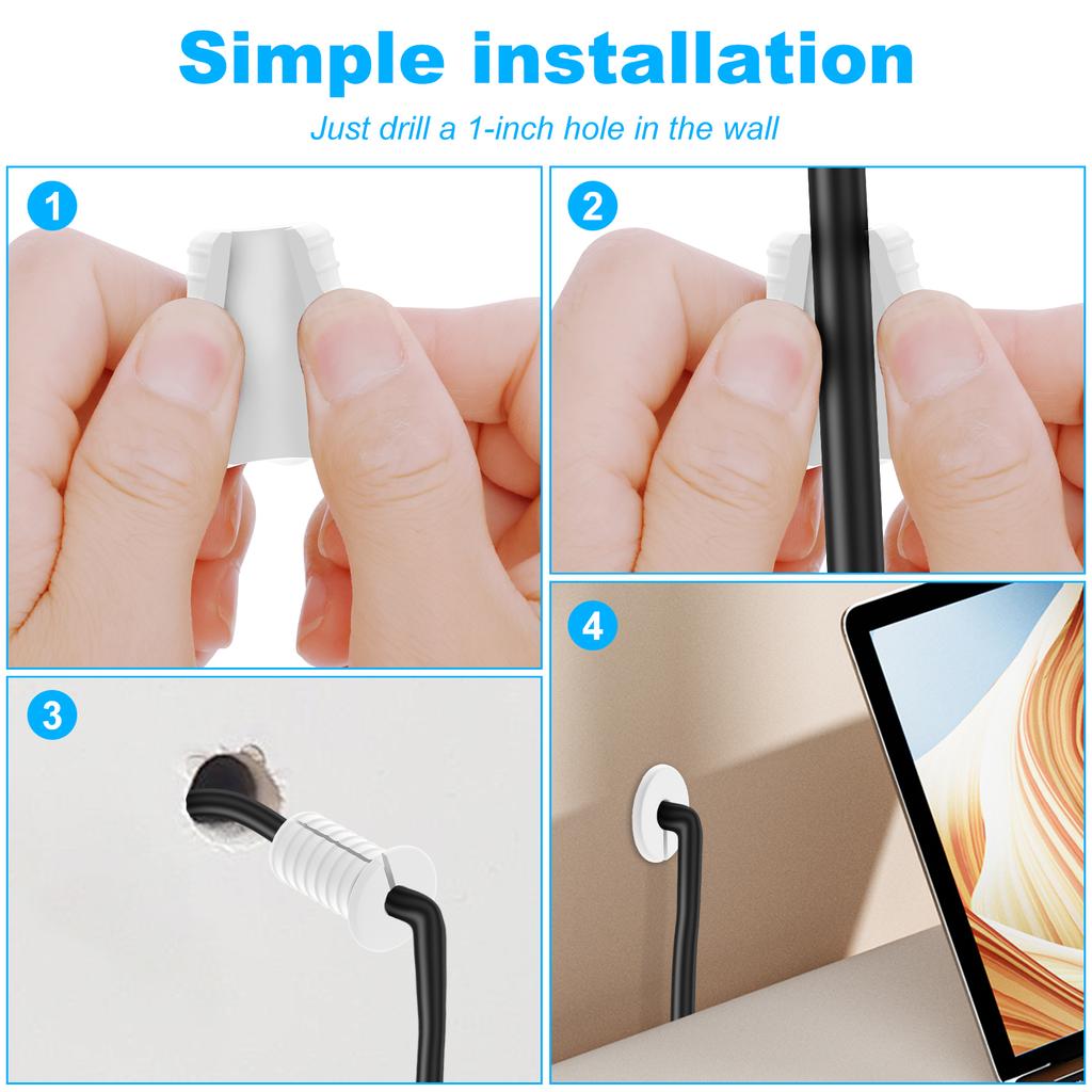 19pcs Starlink Cable Routing Kit Wall Pass Through Grommet Mounting Kit Wire organizer Starlink Wall Grommets Cable Protecting