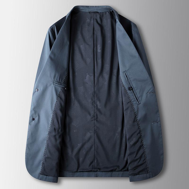 Мужской повседневный костюм весна-осень легкий роскошный деловой однотонный пиджак для людей среднего возраста и молодежи