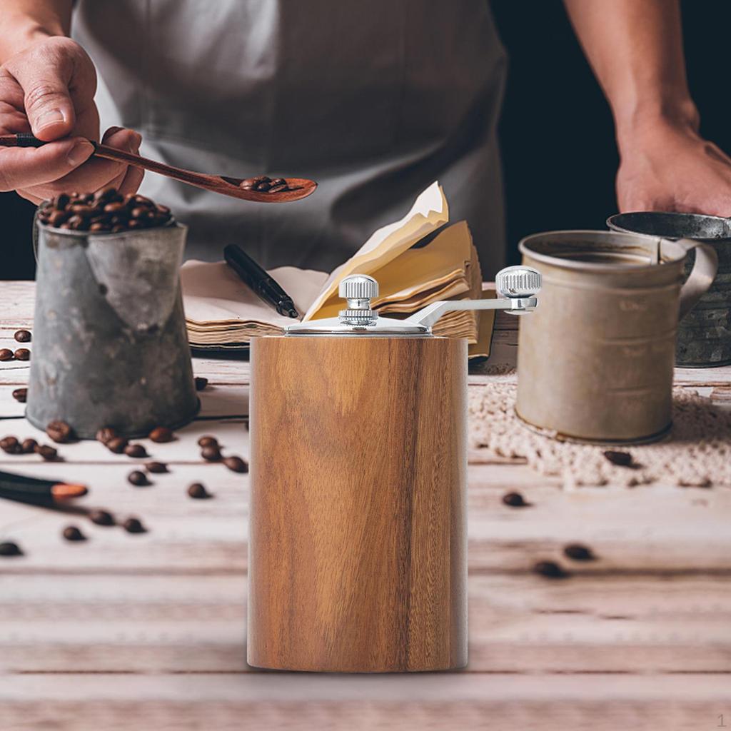 Регулируемая ручная кофемолка для дома и путешествий — деревянная мельница высшего качества