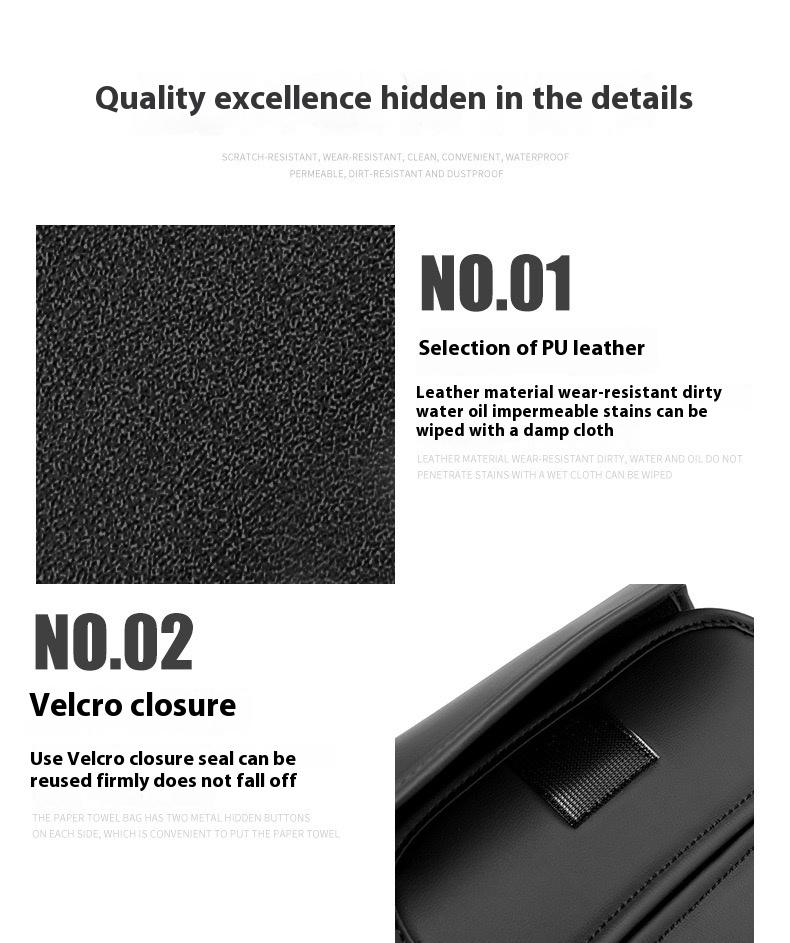 Car Leather Hanging Tissue Box Seat Back Napkin Paper Storage Bag For BMW X6 X1 X2 X3 X4 X5 X7 E46 E39 E90 E36