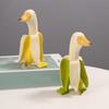 Resin Banana Duck Figurines Unique Animal Ornaments Creative Cartoon Banana Duck  Decor Accessories