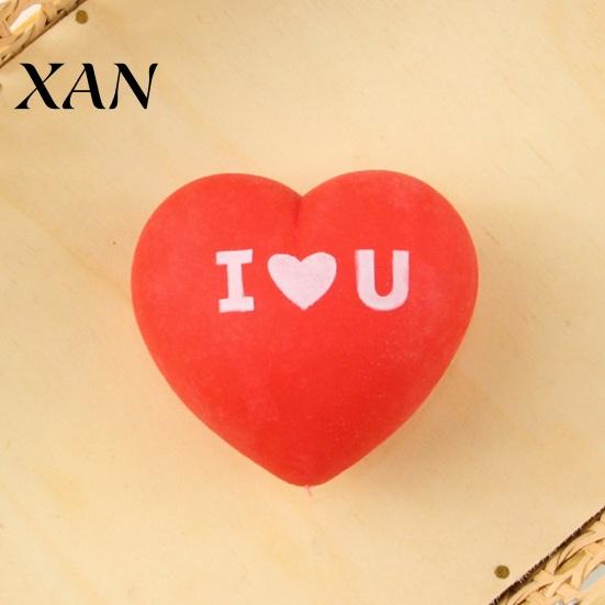 TPR Stress Ball Red Love Heart Squeeze Toy Relief Shape Reduction Gadget Sensory Fidget Decompression Tool Valentine's Day Gift Party Favors