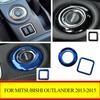 2 Pcs Car 4WD Button Decor Cover Stainless Steel Button Lid Trim for Mitsubishi Outlander 2013-2016 Interior Accessories