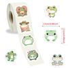 500 Pieces/roll Sticker Roll Sticker New Product Cartoon Frog Creative Handbook Material Self-adhesive Seal Sticker