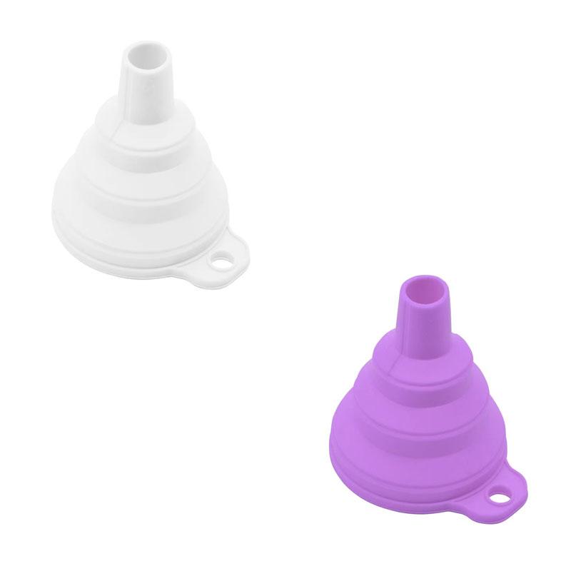 1/2Pcs Portable Funnels Foldable Mini Silicone Collapsible Funnel Folding Oil Pot Funnel Kitchen Tool Liquid Dispensing