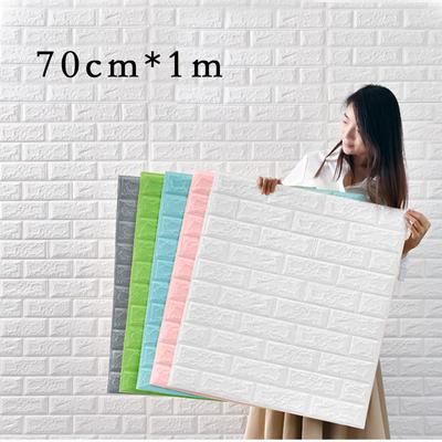 70 см * 1 м однотонные самоклеящиеся пенопластовые узоры с однотонным кирпичным узором, мягкая упаковка, анти-столкновения, 3d стереонастенные обои