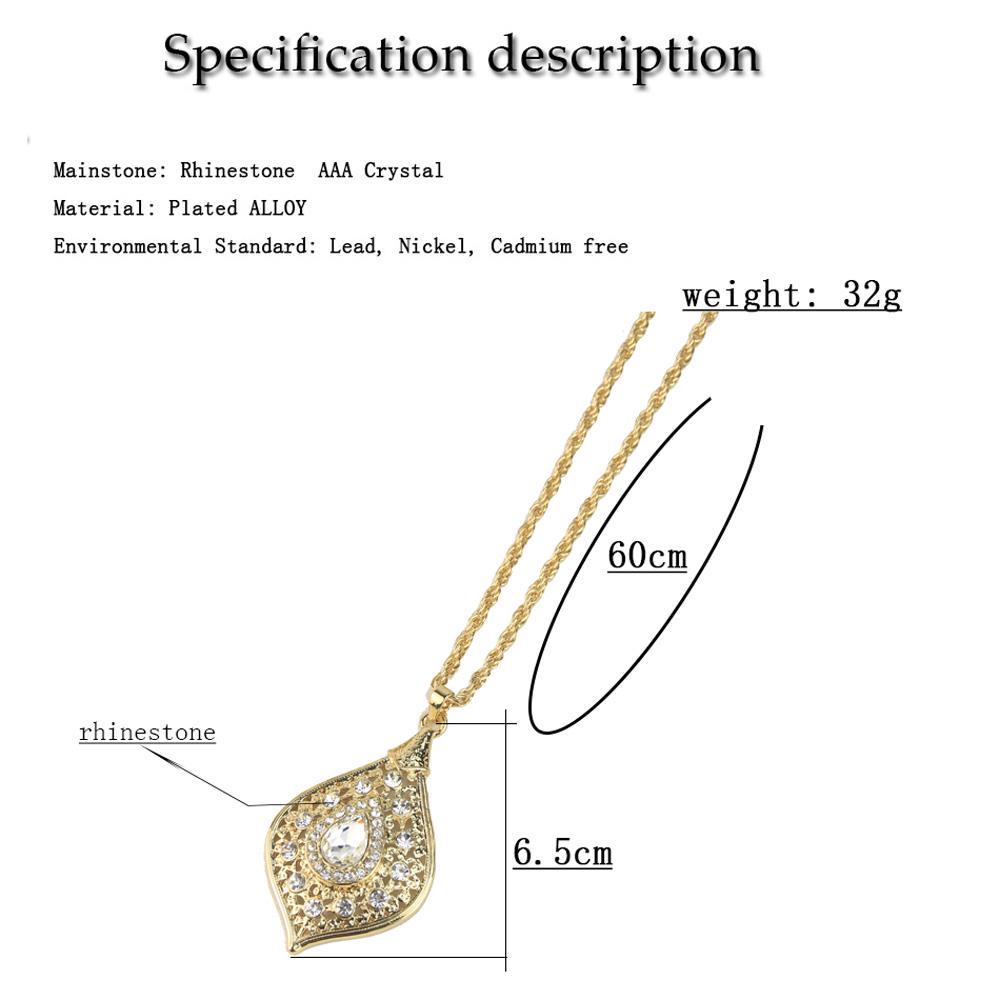 Sunspicems уникальный золотой цвет Марокко длинный кулон ожерелье змеиная цепочка для женщин арабские этнические свадебные украшения турецкий подарок