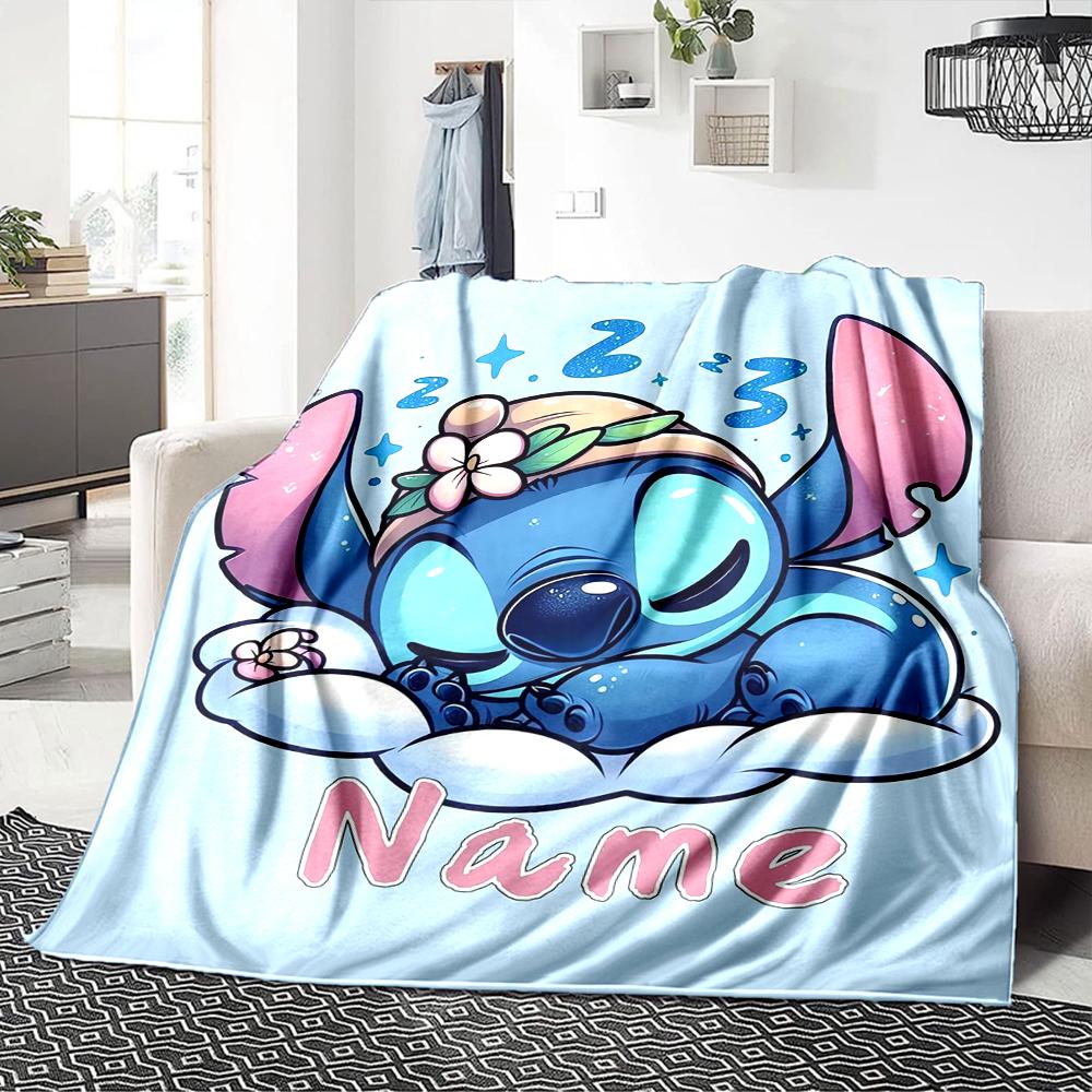 Custom Name Lilo Stitch Dreamscape blanket for Couch & Bed, Plush Cozy Fuzzy Blanket Super Soft & Warm Blankets for Fall and Winter. 0908408