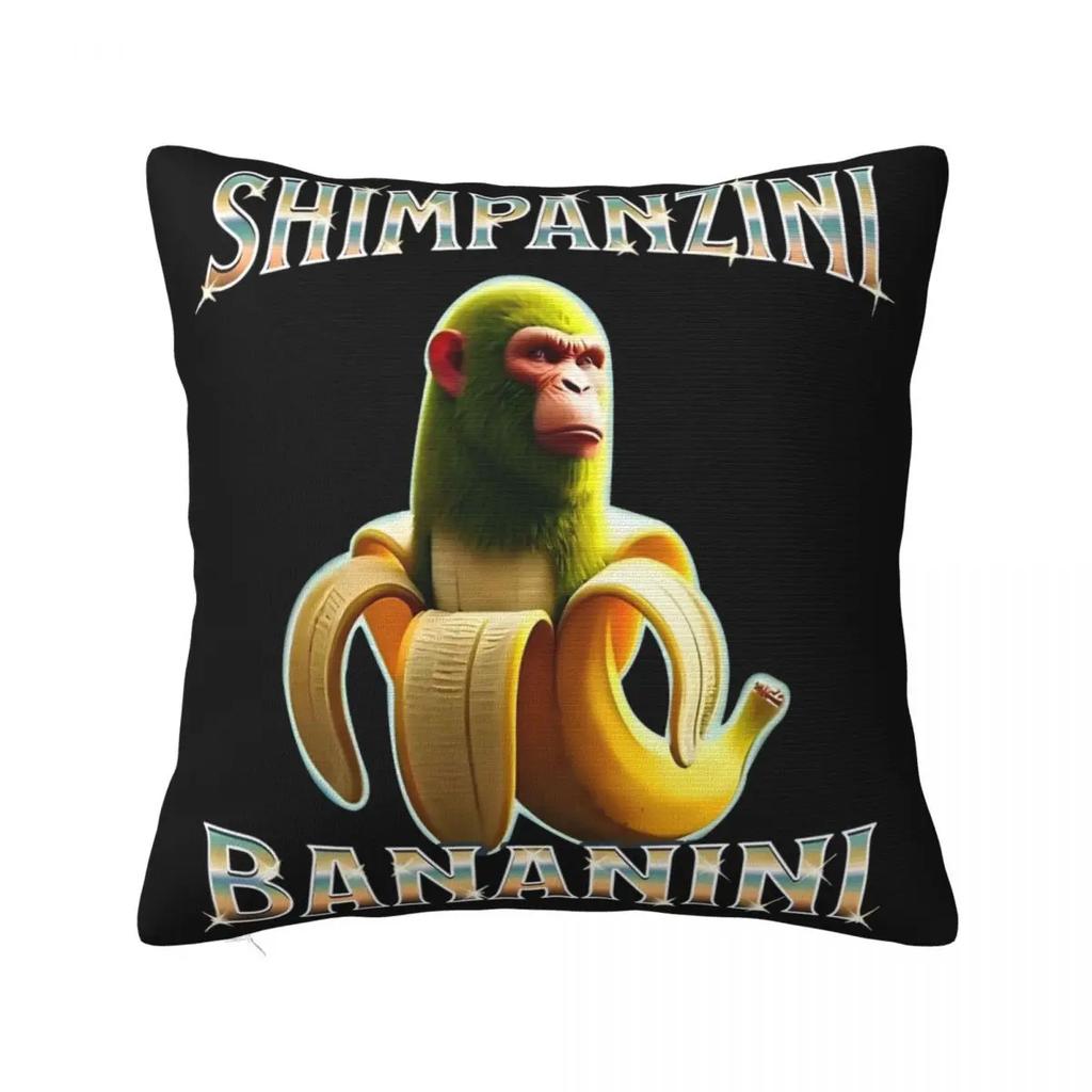 Мем про отмирание мозга Итальянский Отмирание мозга Тунг Тунг Тунг Саху Наволочка Подушка Полиэстер Наволочка Морден Для дивана Автомобиля Домашний декор