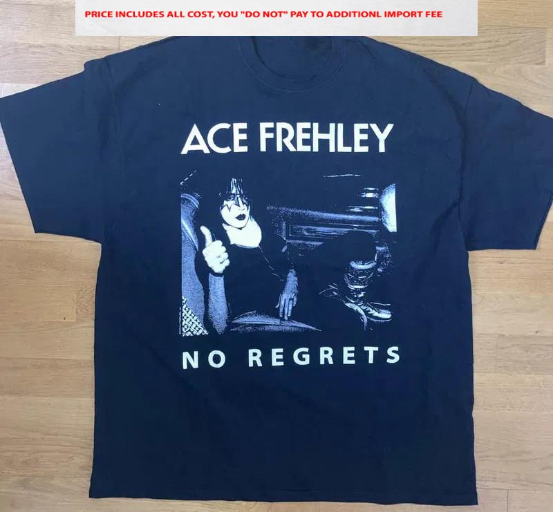 Ace Frehley No Regrets Short Sleeve Black S5XL Shirt BB447 Unisex T-Shirt Graphic Tee