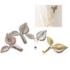 4pcs Curtain Tieback Hooks Vintage Leaf-shape Curtain Holdbacks Hooks Wall Mounted Drapery Tieback Towel Hook Hanger