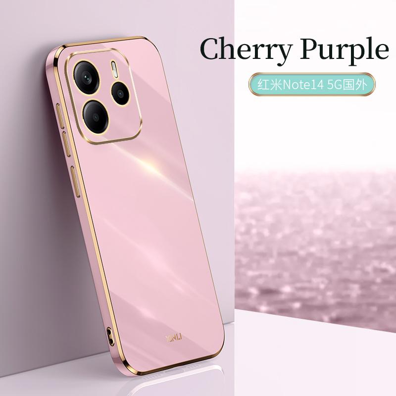 Для Xiaomi 14T Pro 13T Poco X6 M6 Pro X5 Redmi 14C 13C Note 14 Pro 13 12 11 чехол с глянцевым покрытием TPU противоударный мягкий тонкий однотонный чехол для телефона
