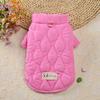 New Arrival Autumn Winter Dog Coat Rhombus Pattern Warm Cotton Padded Dog Clothes Pet Bread Puffer Jacket Wholesale