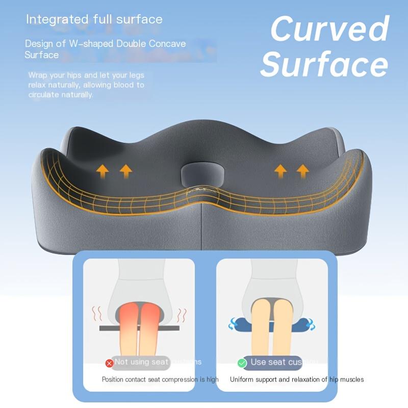 Эргономичная подушка под копчик из пены с памятью, Нескользящая мягкая поддержка | Съемный чехол из моющегося полиэстера, Подходит для офисных кресел, инвалидных колясок и автомобильных сидений