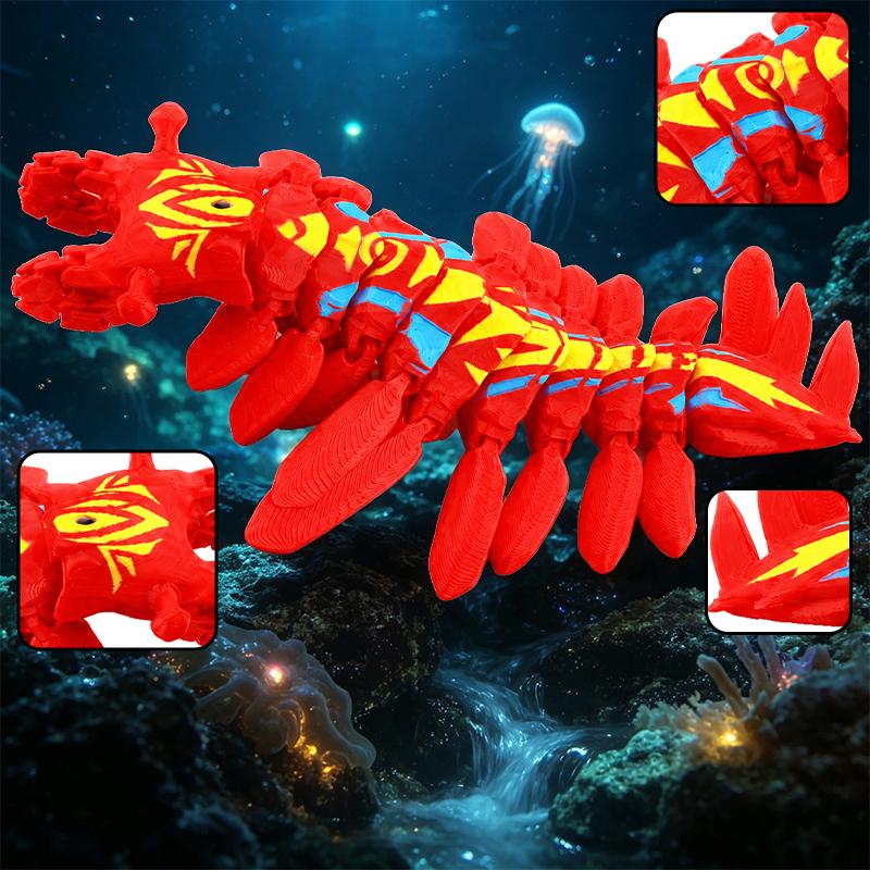 Новая 3D-печатная фигурка морского монстра Блуп Гран Маха, модель, шарнирная, декоративная фигурка существа, коллекционная фигурка, рождественский подарок