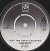 7inch Record LENA MARTELL - Don't Cry For Me Argentina 7P157 Pye Records 1979 UK Pop Used
