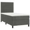 3143050 vidaXL Bed with Divan Base and Mattress Dark Grey 80x200 Cm Velvet