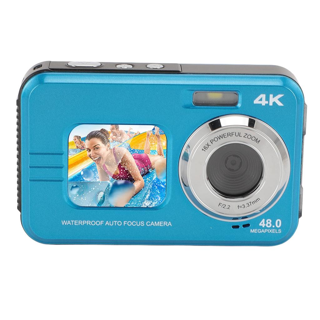 4K Underwater Cameras Multifunction 48MP High Definition Auto Focus Dual Screens 11FT Depth