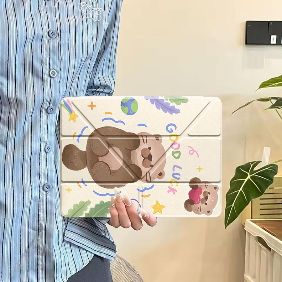 Чехол-подставка Чехол для планшета Для iPad Pro 2025 Pro 11-го 10-го 9-го 8-го 7-го 12,9 дюйма Mini 6 7 Air 4 5 M3 M2 1 2 M4 11 дюймов Милый Маленький